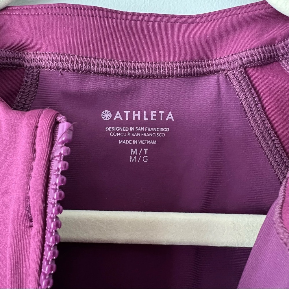 Athleta Sun Shield One Piece Rashguard Swimsuit | Purple | Size Medium Tall - Picture 5 of 9